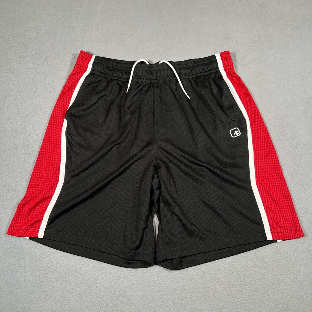 AND1 Mens Basketball Shorts‎ Black Red 2XL Mesh Athletic Gym Activewear Baggy